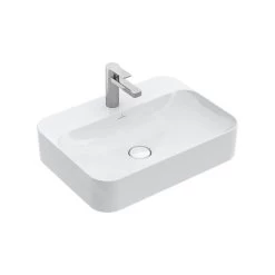 Villeroy & Boch Finion - Opzetwastafel Zonder Overloop, 600x445 Mm, Met Ceramicplus, Alpine Wit 414261R1