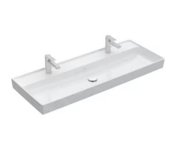 Villeroy & Boch Collaro - Meubelwastafel 1200x470 Mm, Zonder Overloop, 2 Kraangaten, CeramicPlus, Alpine Wit 4A33C1R1