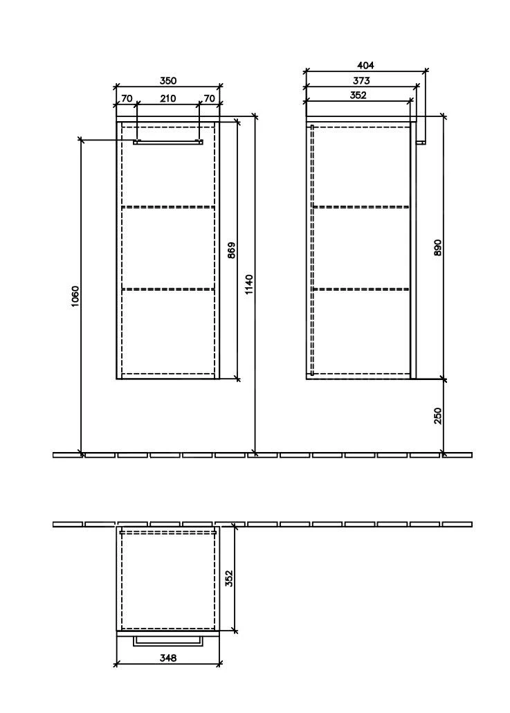 Villeroy & Boch Avento - Badkamer Zijkast, 350x890x373 Mm, 1 Deur, Nordic Oak A89500VJ 4 Villeroy & Boch Avento - Badkamer Zijkast, 350x890x373 Mm, 1 Deur, Nordic Oak A89500VJ - Afbeelding 2