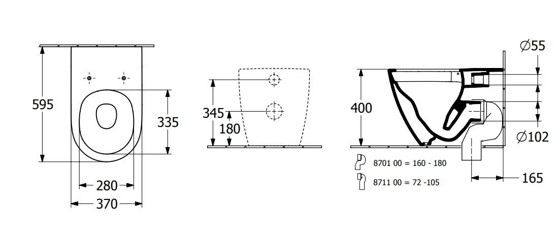 Villeroy & Boch Subway 3.0 - Staaned Toiletpot, TwistFlush, Alpine Wit 4671T001 4 Villeroy & Boch Subway 3.0 - Staaned Toiletpot, TwistFlush, Alpine Wit 4671T001 - Afbeelding 2