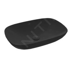 Villeroy & Boch Loop&Friends - Opzetwastafel, 620x420 Mm, Zonder Overloop, CeramicPlus, Ebony 4A5001S5