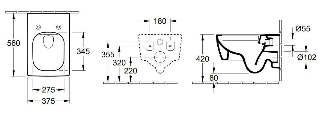 Villeroy & Boch Memento 2.0 - Wandcloset, Afvoer Achteraan, DirectFlush, Alpine Wit 4633R001 4 Villeroy & Boch Memento 2.0 - Wandcloset, Afvoer Achteraan, DirectFlush, Alpine Wit 4633R001 - Afbeelding 2