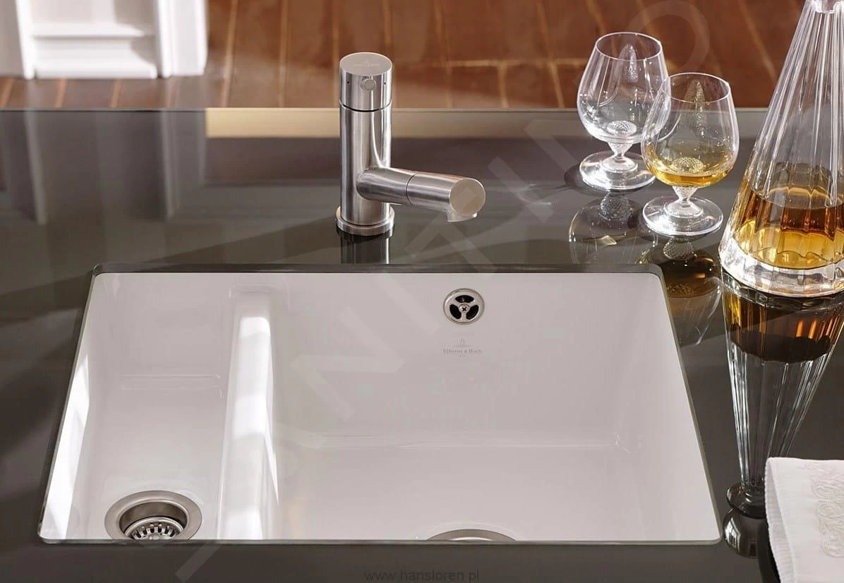 Villeroy & Boch Subway 60 - Keramische Spoelbak 55x44 Cm, CeramicPlus, Stone White 675801RW 5 Villeroy & Boch Subway 60 - Keramische Spoelbak 55x44 Cm, CeramicPlus, Stone White 675801RW - Afbeelding 3