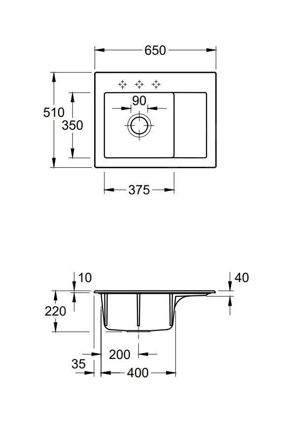 Villeroy & Boch Subway 45 - Keramische Spoelbak 65x51 Cm, Excentrische Bediening, CeramicPlus, Chromiet 331202J0 4 Villeroy & Boch Subway 45 - Keramische Spoelbak 65x51 Cm, Excentrische Bediening, CeramicPlus, Chromiet 331202J0 - Afbeelding 2