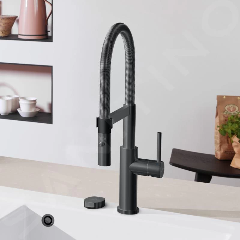 Villeroy & Boch Steel Expert 2.0 - Keukenkraan Met Flexibele Uitloop En Uittrekbare Sproeikop, Antraciet 92800005 11 Villeroy & Boch Steel Expert 2.0 - Keukenkraan Met Flexibele Uitloop En Uittrekbare Sproeikop, Antraciet 92800005 - Afbeelding 9