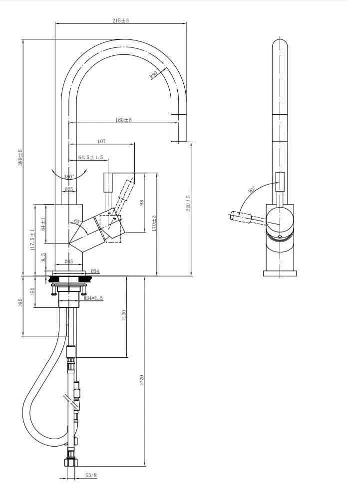 Villeroy & Boch Umbrella - Keukenkraan Met Uittrekbare Sproeikop, Gepolijst Roestvrij Staal 925400LE 4 Villeroy & Boch Umbrella - Keukenkraan Met Uittrekbare Sproeikop, Gepolijst Roestvrij Staal 925400LE - Afbeelding 2