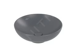 Villeroy & Boch Loop&Friends - Opzetwastafel, Diameter 420 Mm, Met Overloop, CeramicPlus, Graphite 4A4600i4