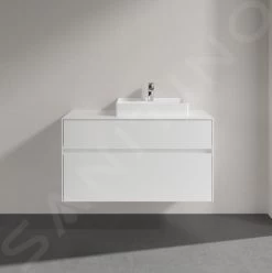Villeroy & Boch Collaro - Wastafelonderkast, 1000x548x500 Mm, 2 Laden, Glossy White C01500DH -Modern Badkamer Verkoop 1f30148922b8e10e86ddf083