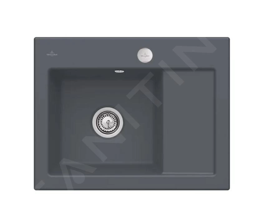 Villeroy & Boch Subway 45 - Keramische Spoelbak 65x51 Cm, Excentrische Bediening, CeramicPlus, Grafiet 331202i4 3 Villeroy & Boch Subway 45 - Keramische Spoelbak 65x51 Cm, Excentrische Bediening, CeramicPlus, Grafiet 331202i4