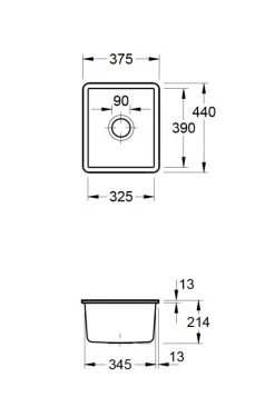 Villeroy & Boch Subway 45 - Keramische Spoelbak 38x44 Cm, CeramicPlus, Snow White 332401KG -Modern Badkamer Verkoop 214e23da846906f018bfc51d 4