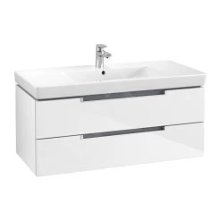 Villeroy & Boch Subway 2.0 - Wastafelkast, 987x420x449 Mm, 2 Laden, Glossy White A69000DH