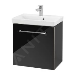 Villeroy & Boch Avento - Wastafelkast, 530x514x352 Mm, 1 Deur, Crystal Black A88801B3