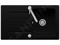 Villeroy & Boch Architectura - Keramische Spoelbak 860x510 Mm Incl. Afvoergarnituur, CeramicPlus, Ebony 335002S5