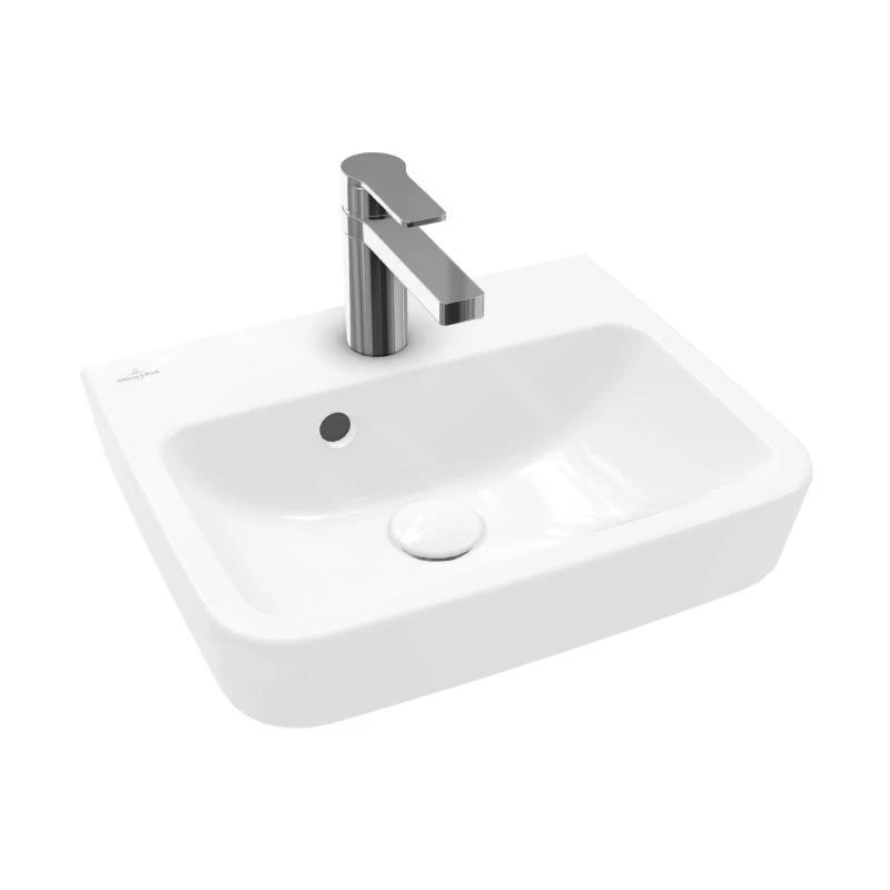 Villeroy & Boch O.novo - Opzetfontein, 450x370 Mm, Met Overloop, Met Kraangat, AntiBac, CeramicPlus, Alpine Wit 43444GT2 3 Villeroy & Boch O.novo - Opzetfontein, 450x370 Mm, Met Overloop, Met Kraangat, AntiBac, CeramicPlus, Alpine Wit 43444GT2