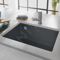 Villeroy & Boch Subway - Keramische Spoelbak 545x440 Mm Incl. Afvoergarnituur, CeramicPlus, Ebony 331001S5 -Modern Badkamer Verkoop 2c3d84287a6ba1b203529284