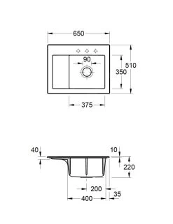 Villeroy & Boch Subway 45 - Keramische Spoelbak 65x51 Cm, Excentrische Bediening, CeramicPlus, Chromiet 331302J0 6 Villeroy & Boch Subway 45 - Keramische Spoelbak 65x51 Cm, Excentrische Bediening, CeramicPlus, Chromiet 331302J0 -Modern Badkamer Verkoop 2d1625063a75b1c88eec3833 1