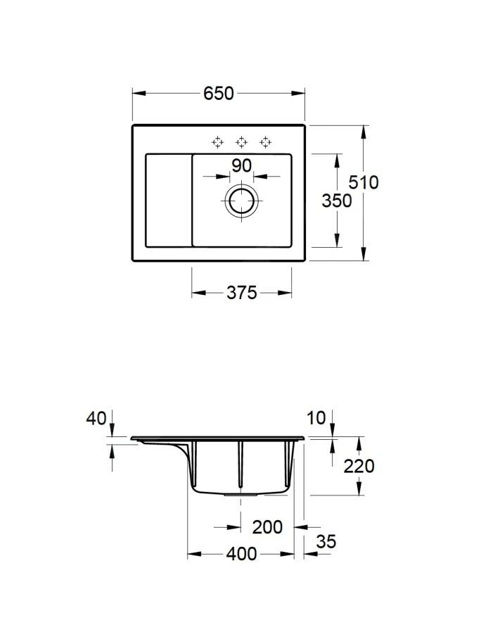 Villeroy & Boch Subway 45 - Keramische Spoelbak 65x51 Cm, Excentrische Bediening, CeramicPlus, Chromiet 331302J0 4 Villeroy & Boch Subway 45 - Keramische Spoelbak 65x51 Cm, Excentrische Bediening, CeramicPlus, Chromiet 331302J0 - Afbeelding 2