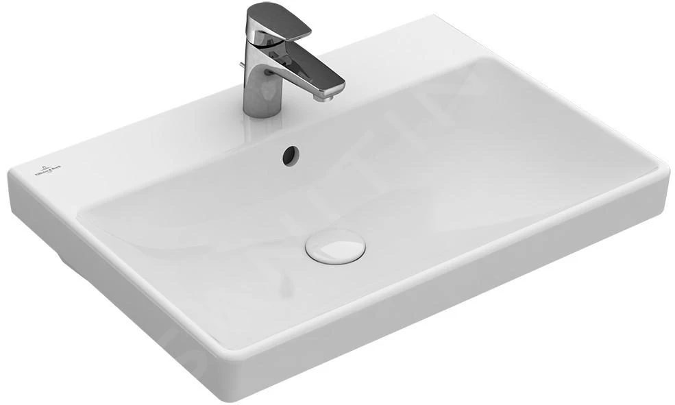 Villeroy & Boch Avento - Meubelwastafel 600x470 Mm, Met Overloop, Met Kraangat, CeramicPlus, Stone White 415860RW 3 Villeroy & Boch Avento - Meubelwastafel 600x470 Mm, Met Overloop, Met Kraangat, CeramicPlus, Stone White 415860RW
