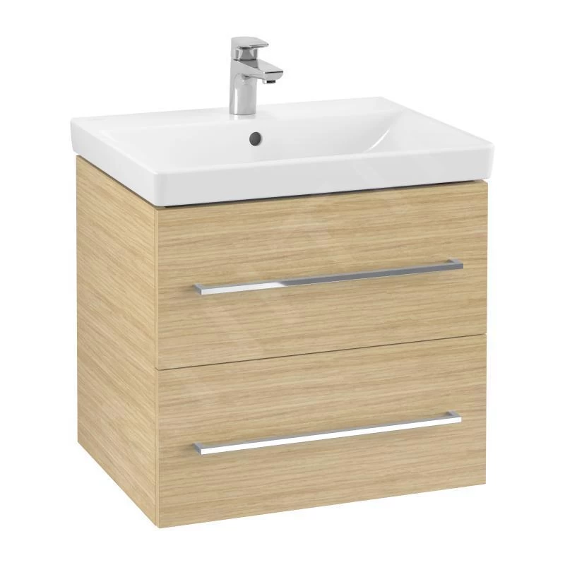 Villeroy & Boch Avento - Wastafelkast, 580x514x452 Mm, 2 Laden, Nordic Oak A88900VJ 3 Villeroy & Boch Avento - Wastafelkast, 580x514x452 Mm, 2 Laden, Nordic Oak A88900VJ