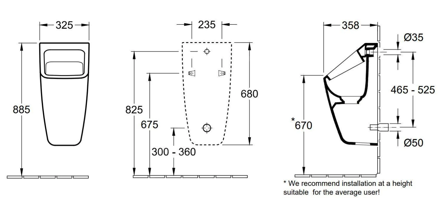 Villeroy & Boch Architectura - Afzuigurinoir, Met Achterinlaat, Met Richtobject, Alpine Wit 55870501 4 Villeroy & Boch Architectura - Afzuigurinoir, Met Achterinlaat, Met Richtobject, Alpine Wit 55870501 - Afbeelding 2