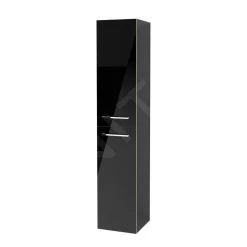 Villeroy & Boch Avento - Hoge Badkamerkast, 350x1760x372 Mm, 2 Deuren, Crystal Black A89401B3