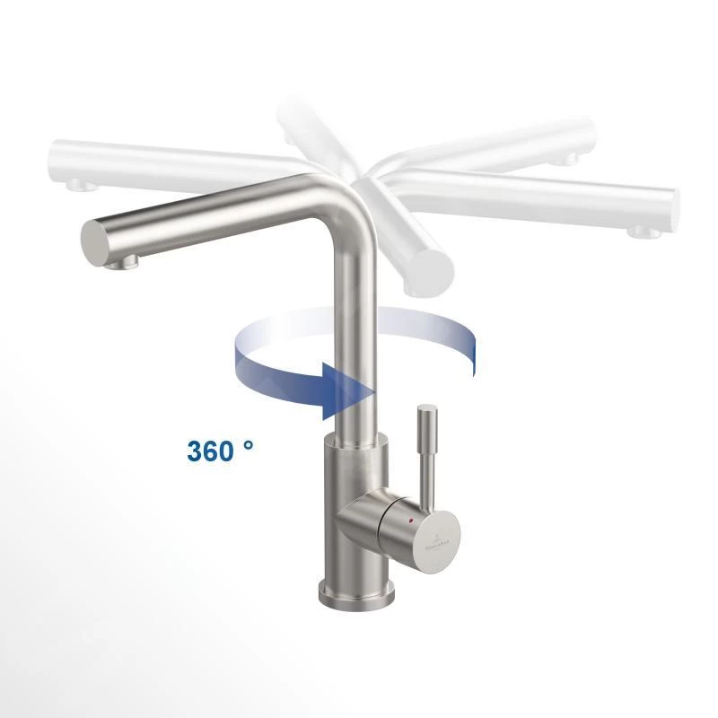 Villeroy & Boch Modern Steel - Keukenkraan, Roestvrij Staal 966801LC 6 Villeroy & Boch Modern Steel - Keukenkraan, Roestvrij Staal 966801LC - Afbeelding 4