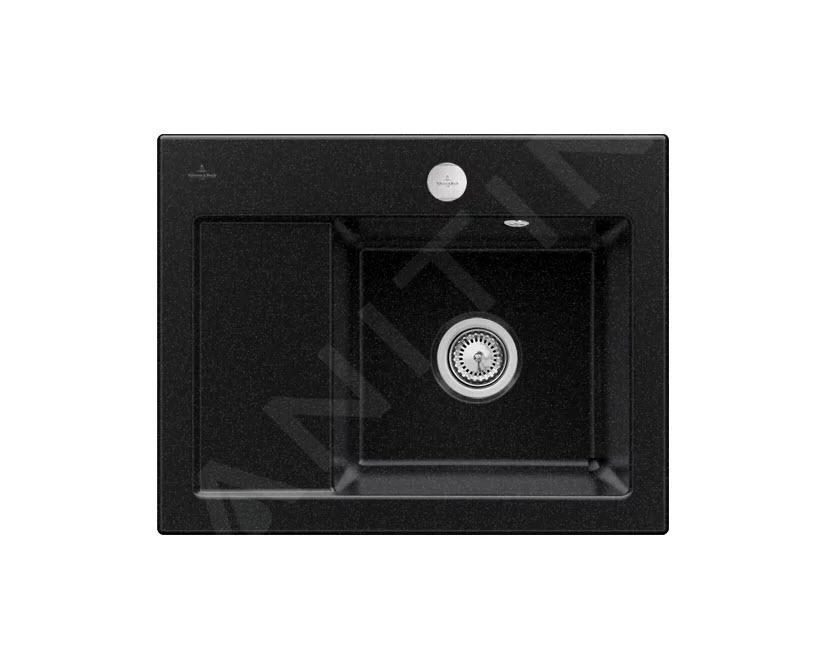 Villeroy & Boch Subway 45 - Keramische Spoelbak 65x51 Cm, Excentrische Bediening, CeramicPlus, Chromiet 331302J0 3 Villeroy & Boch Subway 45 - Keramische Spoelbak 65x51 Cm, Excentrische Bediening, CeramicPlus, Chromiet 331302J0