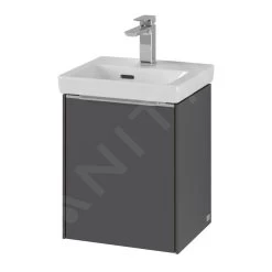 Villeroy & Boch Subway 3.0 - Wastafelonderkast, 351x429x309 Mm, 1 Deur, Grafiet C58400VR