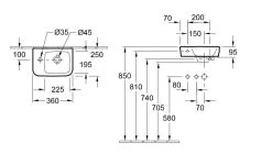 Villeroy & Boch O.novo - Fontein Compact 360x250 Mm, Met Overloop, 1 Kraangat Links, CeramicPlus, Alpine Wit 434236R1 -Modern Badkamer Verkoop 441107cdccc37c168152f1ab 1