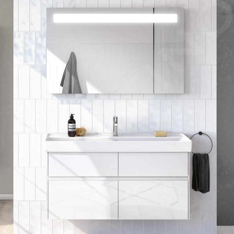 Villeroy & Boch Collaro - Wastafelonderkast, 1154x546x444 Mm, 4 Laden, Glossy White C01200DH 8 Villeroy & Boch Collaro - Wastafelonderkast, 1154x546x444 Mm, 4 Laden, Glossy White C01200DH - Afbeelding 6