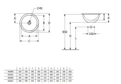 Villeroy & Boch Loop&Friends - Onderbouw Wastafel, Diameter 450 Mm, Zonder Overloop, CeramicPlus, Alpine Wit 4A6001R1 -Modern Badkamer Verkoop 4ab092a4935f3bdf958e376c