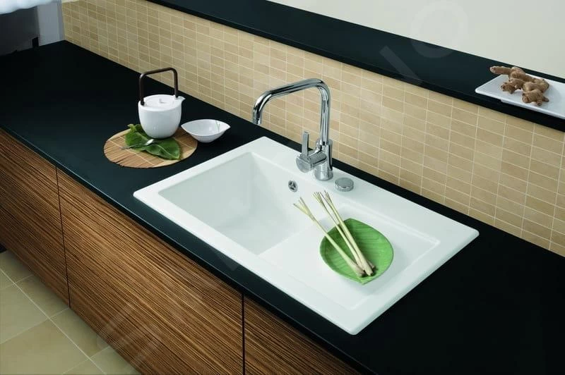 Villeroy & Boch Subway 45 - Keramische Spoelbak 78x51 Cm, CeramicPlus, Stone White 677201RW 5 Villeroy & Boch Subway 45 - Keramische Spoelbak 78x51 Cm, CeramicPlus, Stone White 677201RW - Afbeelding 3