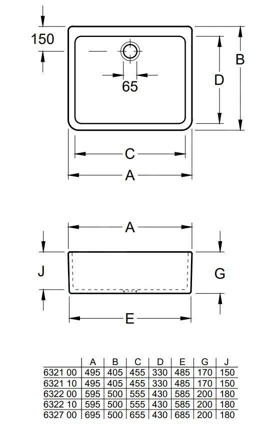 Villeroy & Boch O.novo - Gootsteen, 595x500 Mm, CeramicPlus, Alpine Wit 632200R1 4 Villeroy & Boch O.novo - Gootsteen, 595x500 Mm, CeramicPlus, Alpine Wit 632200R1 - Afbeelding 2