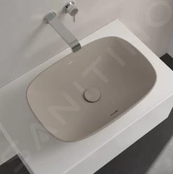 Villeroy & Boch Loop&Friends - Opzetwastafel, 620x420 Mm, Met Overloop, CeramicPlus, Almond 4A5000AM -Modern Badkamer Verkoop 51507a11b78b66d4203d9273