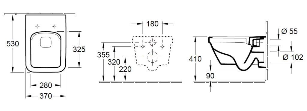 Villeroy & Boch Architectura - Wandcloset, Afvoer Horizontaal, CeramicPlus, Alpine Wit 5685R0R1 4 Villeroy & Boch Architectura - Wandcloset, Afvoer Horizontaal, CeramicPlus, Alpine Wit 5685R0R1 - Afbeelding 2