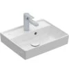 Villeroy & Boch Collaro - Fontein 450x370 Mm, Met Overloop, 1 Kraangat, CeramicPlus, Stone White 433445RW -Modern Badkamer Verkoop 5c05cd695794127a17419741