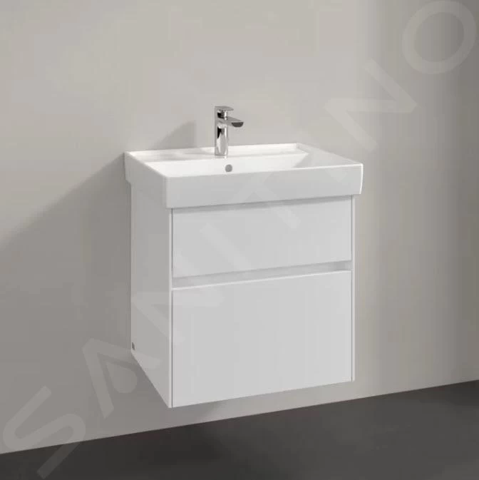 Villeroy & Boch Collaro - Wastafelonderkast, 554x546x444 Mm, 2 Laden, Glossy White C00800DH 5 Villeroy & Boch Collaro - Wastafelonderkast, 554x546x444 Mm, 2 Laden, Glossy White C00800DH - Afbeelding 3