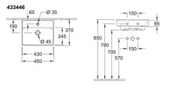 Villeroy & Boch Collaro - Fontein 450x370 Mm, Zonder Overloop, 1 Kraangat, Alpine Wit 43344601 7 Villeroy & Boch Collaro - Fontein 450x370 Mm, Zonder Overloop, 1 Kraangat, Alpine Wit 43344601 -Modern Badkamer Verkoop 601f5985fe9b3d07a329790d