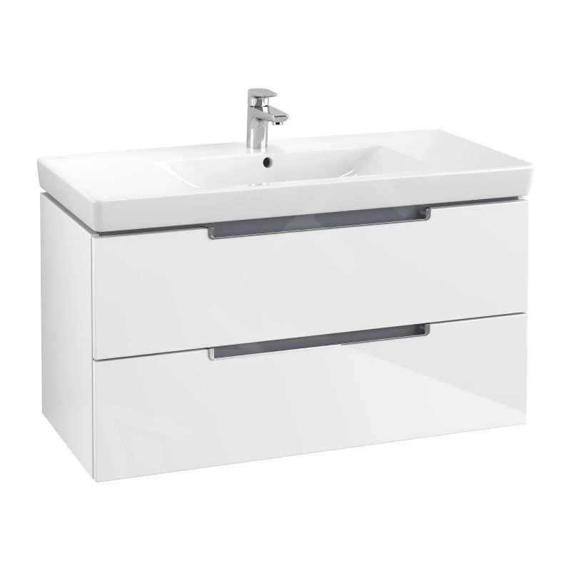 Villeroy & Boch Subway 2.0 - Wastafelonderkast, 987x520x449 Mm, 2 Lades, Glossy White A69710DH 3 Villeroy & Boch Subway 2.0 - Wastafelonderkast, 987x520x449 Mm, 2 Lades, Glossy White A69710DH