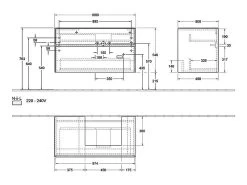 Villeroy & Boch Collaro - Wastafelonderkast, 1000x548x500 Mm, 2 Laden, Glossy White C01500DH -Modern Badkamer Verkoop 65dccbefa4bdaf2de925fc70