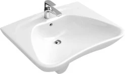 Villeroy & Boch ViCare - Vita Wastafel 600x490 Mm, Met Overloop, Met Kraangat, Ceramicplus, Wit 711963R1