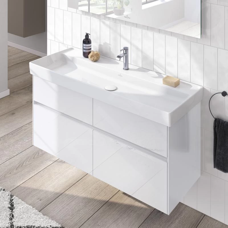 Villeroy & Boch Collaro - Wastafelonderkast, 1154x546x444 Mm, 4 Laden, Glossy White C01200DH 6 Villeroy & Boch Collaro - Wastafelonderkast, 1154x546x444 Mm, 4 Laden, Glossy White C01200DH - Afbeelding 4