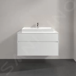 Villeroy & Boch Collaro - Wastafelonderkast, 1000x548x500 Mm, 2 Laden, Glossy White C02000DH -Modern Badkamer Verkoop 6d67b25334b6b04bba0c7c2f