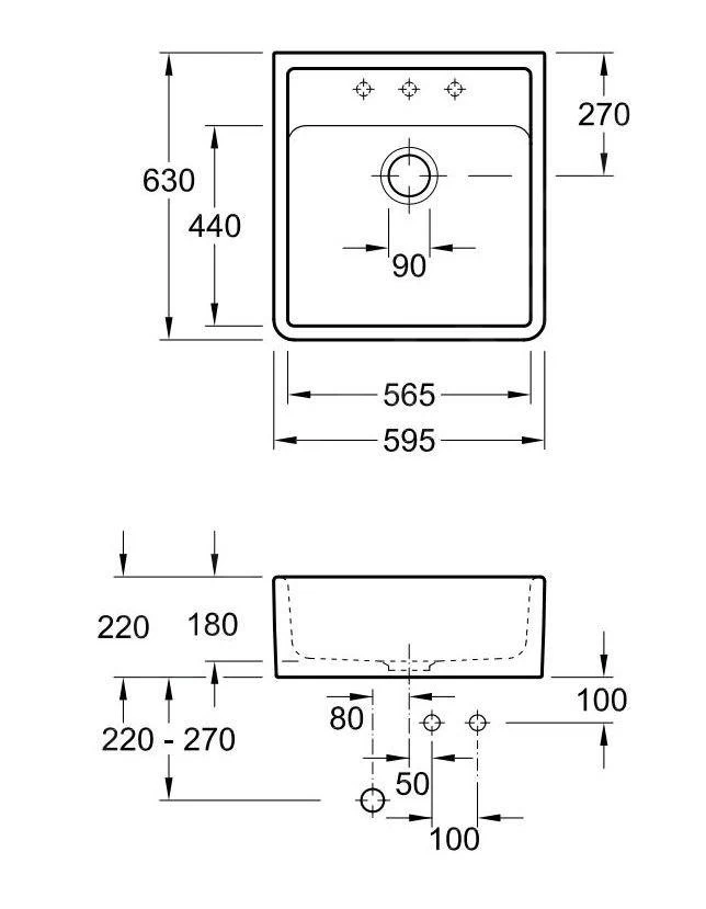 Villeroy & Boch Spoelbakken - Keramische Spoelbak 630x595 Mm Incl. Afvoergarnituur, CeramicPlus, Alpine Wit 632061R1 4 Villeroy & Boch Spoelbakken - Keramische Spoelbak 630x595 Mm Incl. Afvoergarnituur, CeramicPlus, Alpine Wit 632061R1 - Afbeelding 2