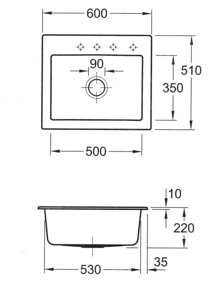 Villeroy & Boch Subway 60 - Keramische Spoelbak 60x51 Cm, CeramicPlus, Grafiet 330901i4 4 Villeroy & Boch Subway 60 - Keramische Spoelbak 60x51 Cm, CeramicPlus, Grafiet 330901i4 - Afbeelding 2