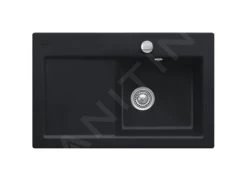 Villeroy & Boch Subway - Keramische Spoelbak 780x510 Mm Incl. Afvoergarnituur, CeramicPlus, Ebony 671402S5