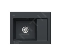 Villeroy & Boch Subway 45 - Keramische Spoelbak 65x51 Cm, CeramicPlus, Ebony 331201S5