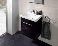Villeroy & Boch Avento - Wastafelkast, 430x514x352 Mm, 1 Deur, Crystal Black A88701B3 -Modern Badkamer Verkoop 7734520c17bb9d4667f62a21