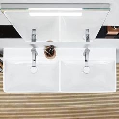 Villeroy & Boch Avento - Dubbele Meubelwastafel 1200x470 Mm, Met Overloop, Kraangaten, CeramicPlus, Stone White 4A23CKRW 9 Villeroy & Boch Avento - Dubbele Meubelwastafel 1200x470 Mm, Met Overloop, Kraangaten, CeramicPlus, Stone White 4A23CKRW -Modern Badkamer Verkoop 778e11ef836be3da88f4caee