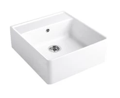Villeroy & Boch Spoelbakken - Keramische Spoelbak 630x595 Mm Incl. Afvoergarnituur, CeramicPlus, Alpine Wit 632061R1